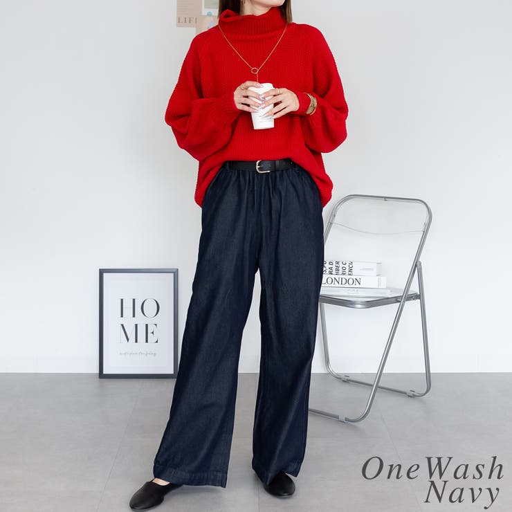 デニムオールゴムワイドパンツ | A.NATALY | 詳細画像6 