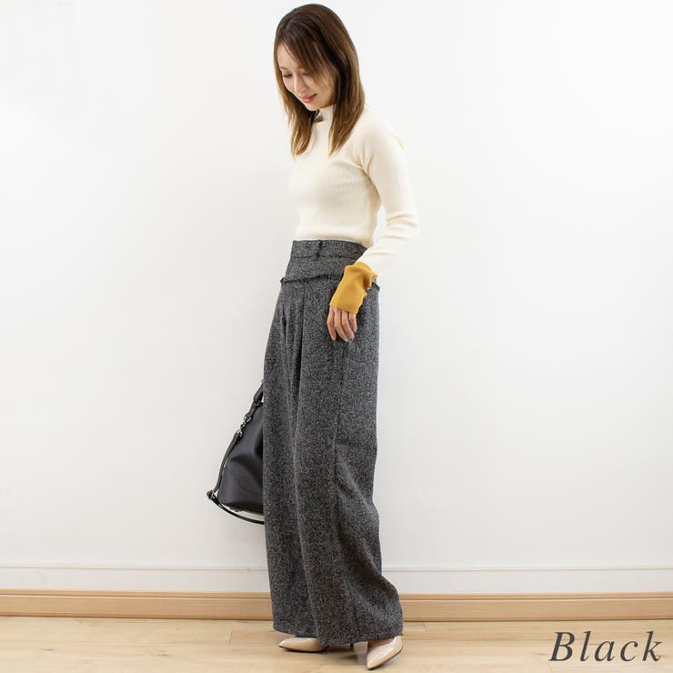 ツィード切替フリンジパンツ | A.NATALY | 詳細画像1 