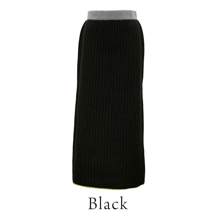 カラーヘムワイドリブニットタイトスカート | A.NATALY | 詳細画像9 