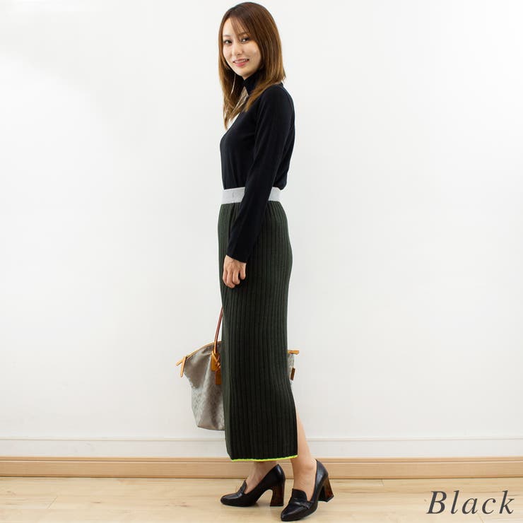 カラーヘムワイドリブニットタイトスカート | A.NATALY | 詳細画像5 