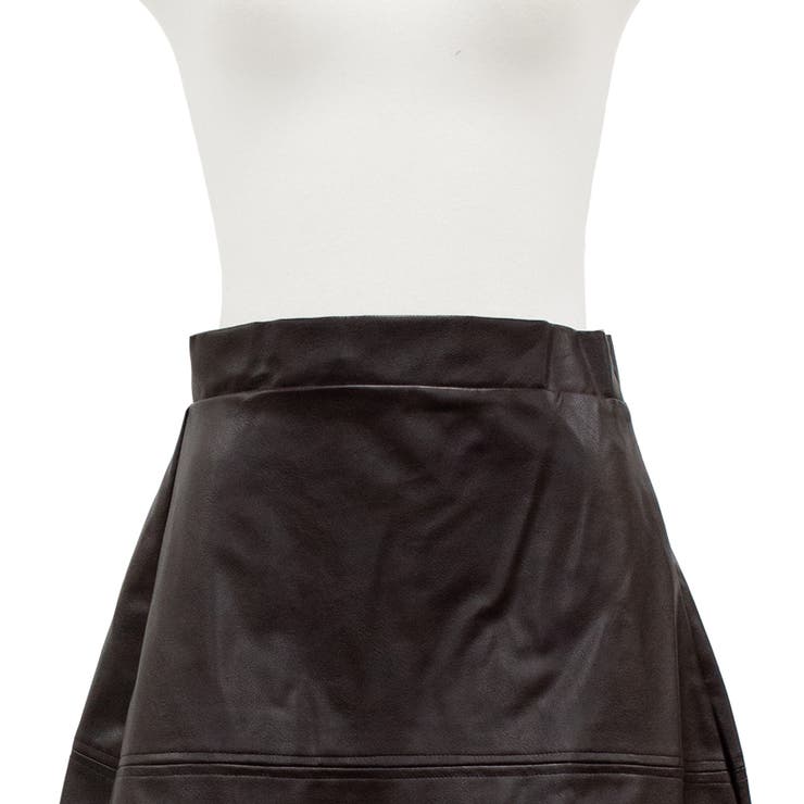 フェイクレザーステッチセミフレアスカート | A.NATALY | 詳細画像12 