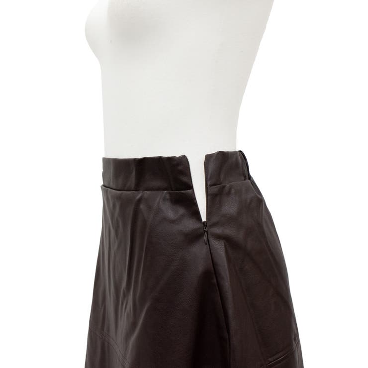 フェイクレザーステッチセミフレアスカート | A.NATALY | 詳細画像14 