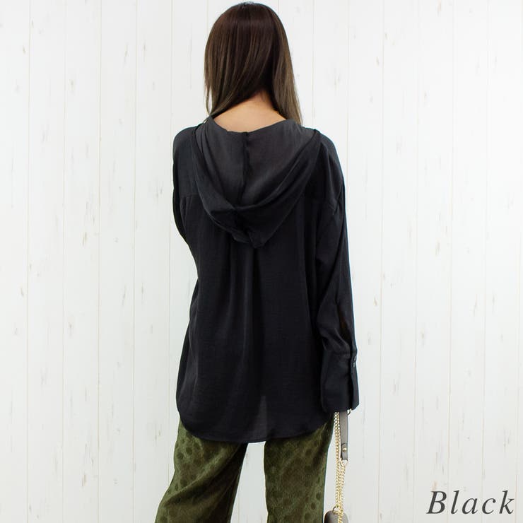 ポリエステルレーヨンフードシャツ | A.NATALY | 詳細画像7 