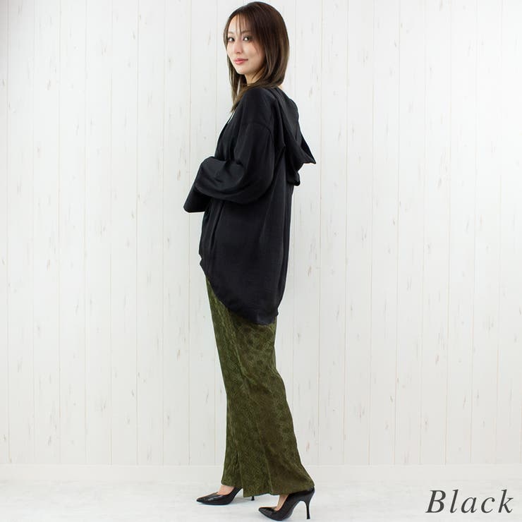 ポリエステルレーヨンフードシャツ | A.NATALY | 詳細画像8 