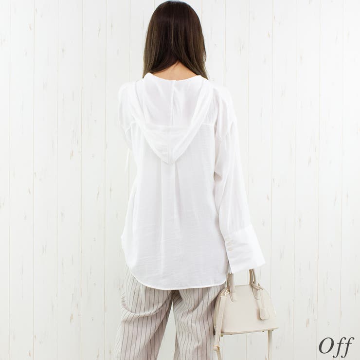 ポリエステルレーヨンフードシャツ | A.NATALY | 詳細画像1 