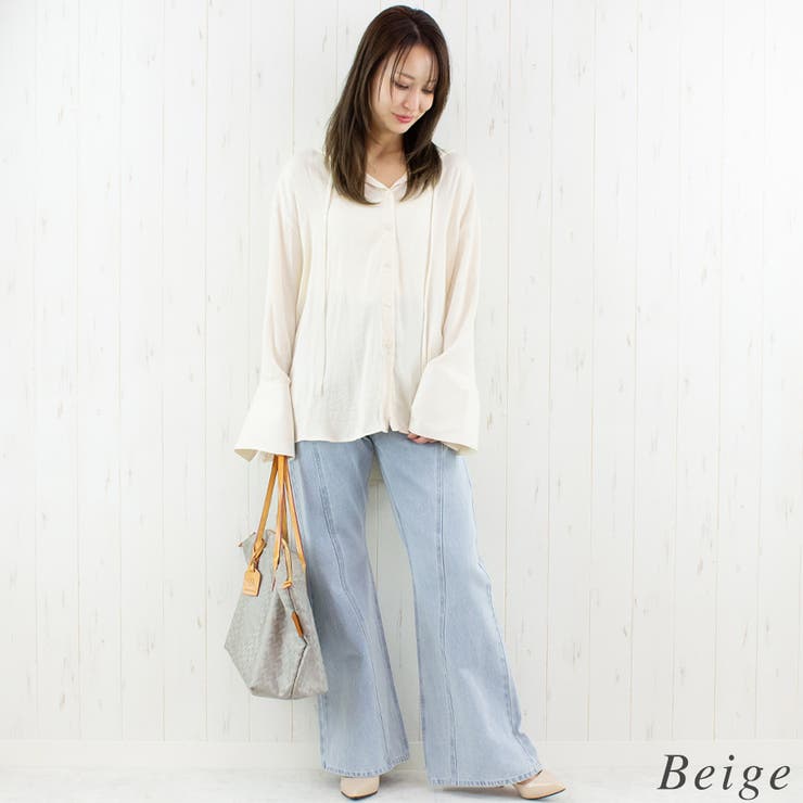 ポリエステルレーヨンフードシャツ | A.NATALY | 詳細画像4 