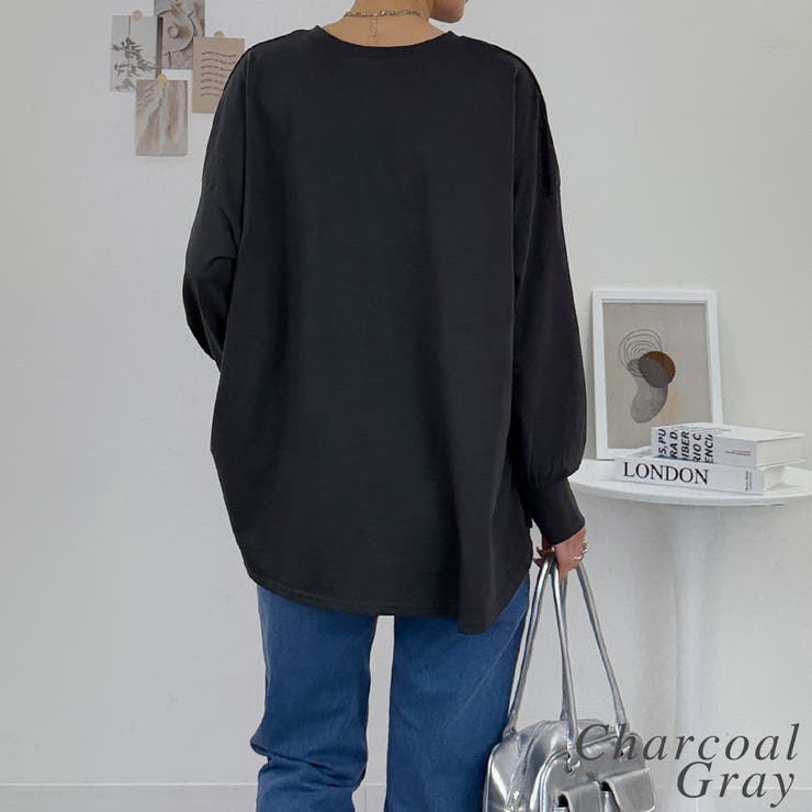 オーバーサイズ裾ラウンドカットソー | A.NATALY | 詳細画像7 