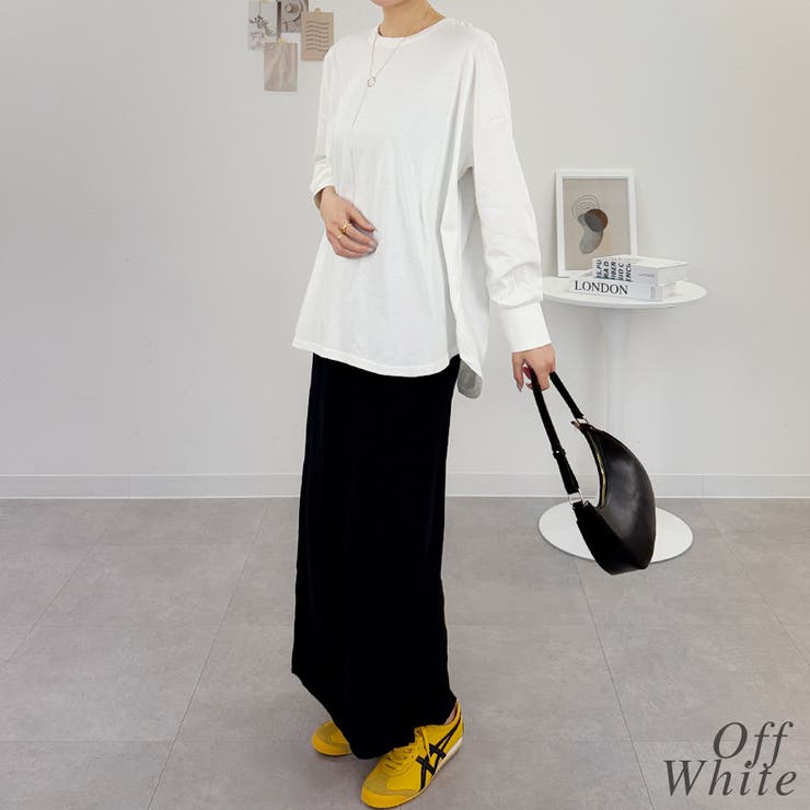 オーバーサイズ裾ラウンドカットソー | A.NATALY | 詳細画像2 