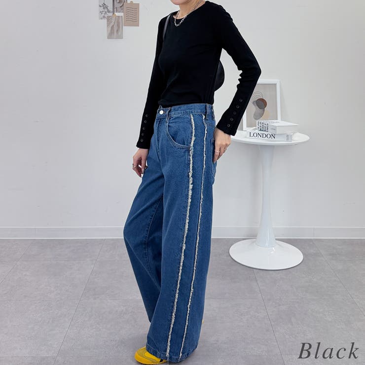 袖口ボタンリブロングTシャツ | A.NATALY | 詳細画像4 