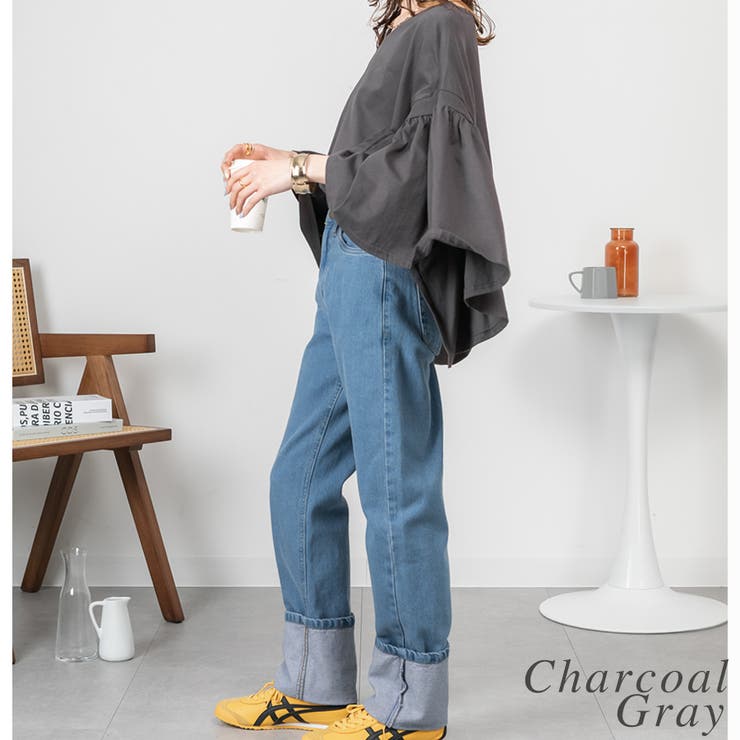 ドロップショルダーギャザースリーブカットソー | A.NATALY | 詳細画像8 