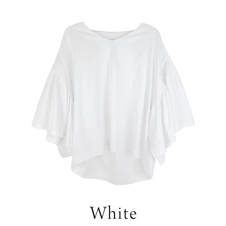 ドロップショルダーギャザースリーブカットソー | A.NATALY | 詳細画像9 