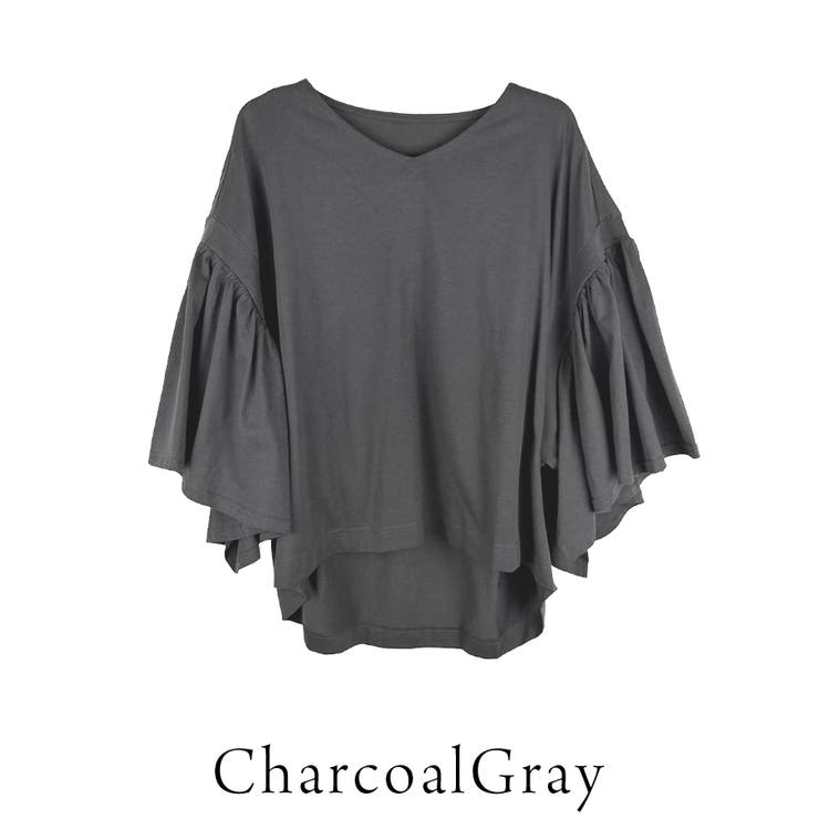 ドロップショルダーギャザースリーブカットソー | A.NATALY | 詳細画像11 