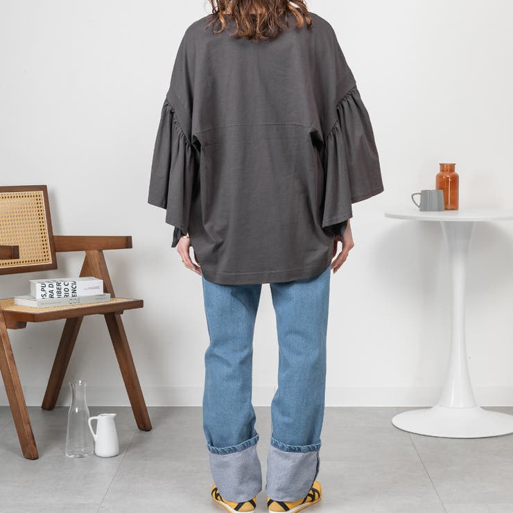 ドロップショルダーギャザースリーブカットソー | A.NATALY | 詳細画像15 