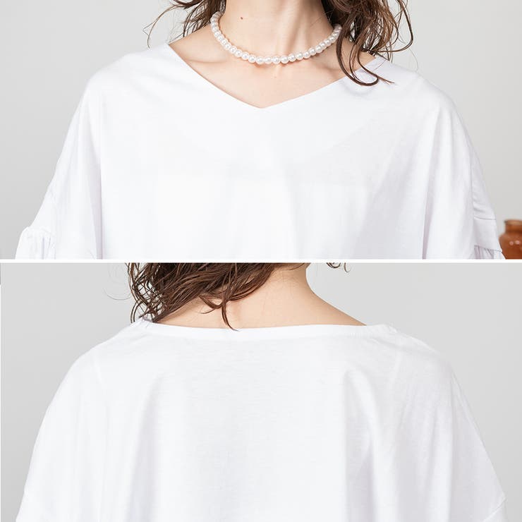 ドロップショルダーギャザースリーブカットソー | A.NATALY | 詳細画像16 