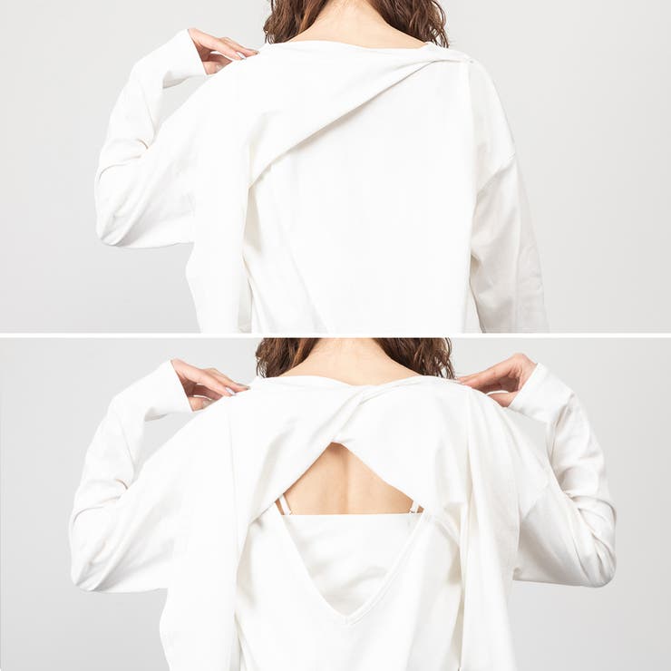 バックダブル長袖Tシャツ | A.NATALY | 詳細画像12 