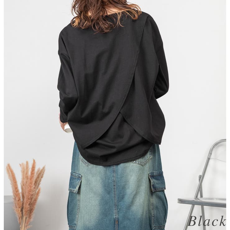 バックダブル長袖Tシャツ | A.NATALY | 詳細画像3 