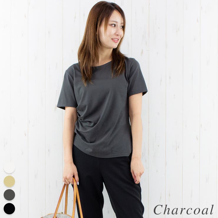 チャコール | アシメタックTシャツ | A.NATALY
