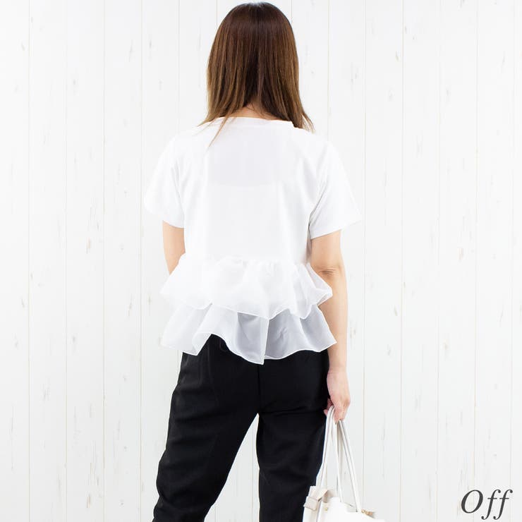 裾フリルTシャツ | A.NATALY | 詳細画像1 
