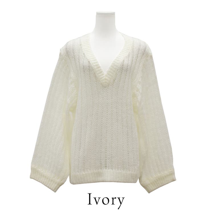 透かし編みⅤネックプルオーバー | A.NATALY | 詳細画像9 