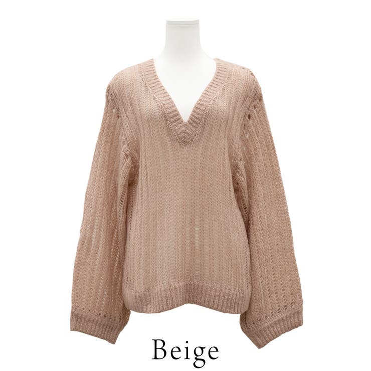 透かし編みⅤネックプルオーバー | A.NATALY | 詳細画像10 