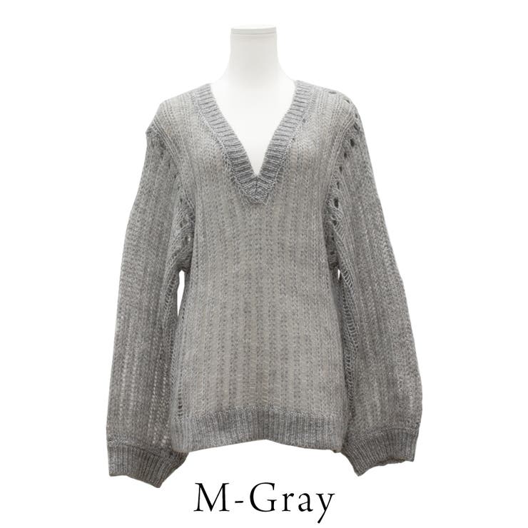 透かし編みⅤネックプルオーバー | A.NATALY | 詳細画像11 