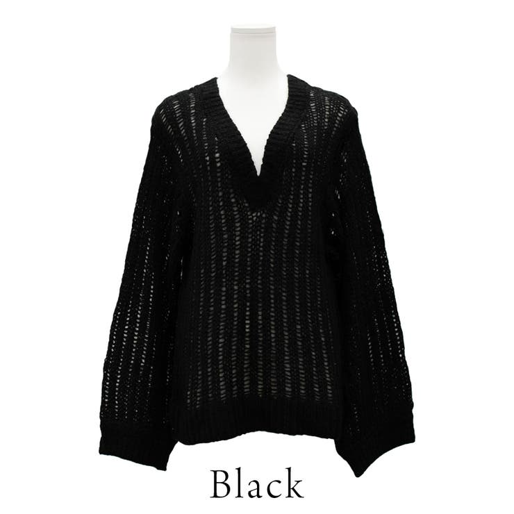 透かし編みⅤネックプルオーバー | A.NATALY | 詳細画像12 