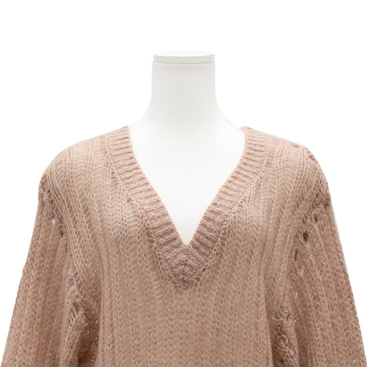 透かし編みⅤネックプルオーバー | A.NATALY | 詳細画像15 