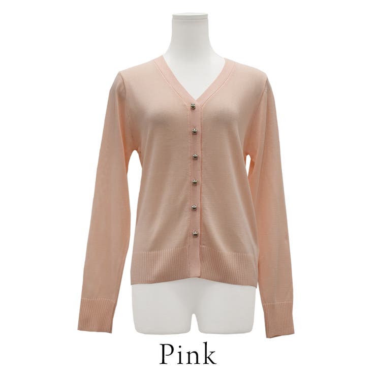 麻タッチメタル釦シアーカーディガン | A.NATALY | 詳細画像9 