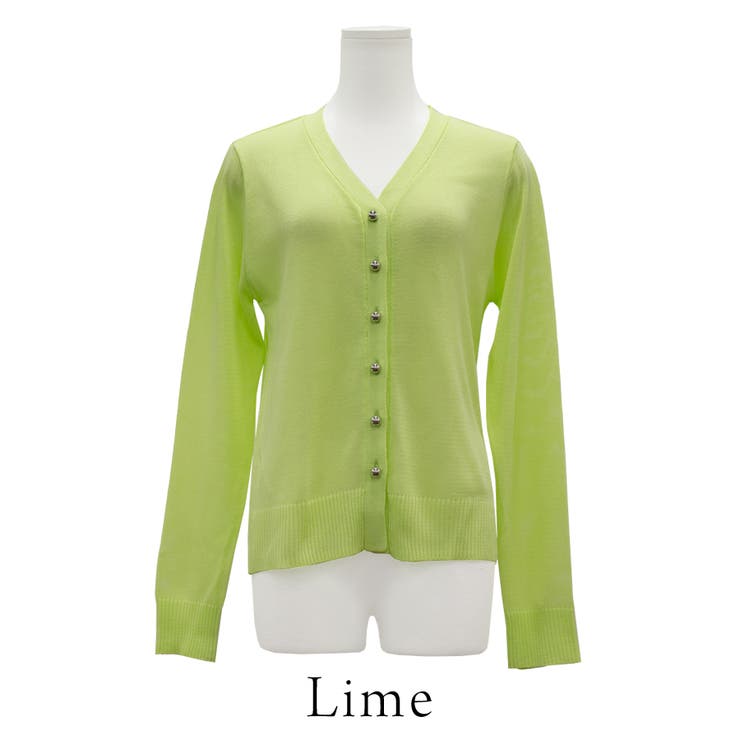 麻タッチメタル釦シアーカーディガン | A.NATALY | 詳細画像10 