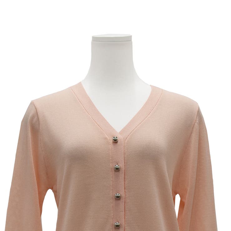 麻タッチメタル釦シアーカーディガン | A.NATALY | 詳細画像15 