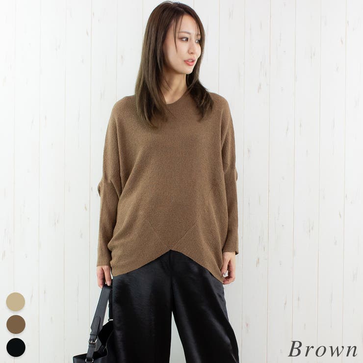 ブラウン | ブークレモモンガニットプルオーバー | A.NATALY