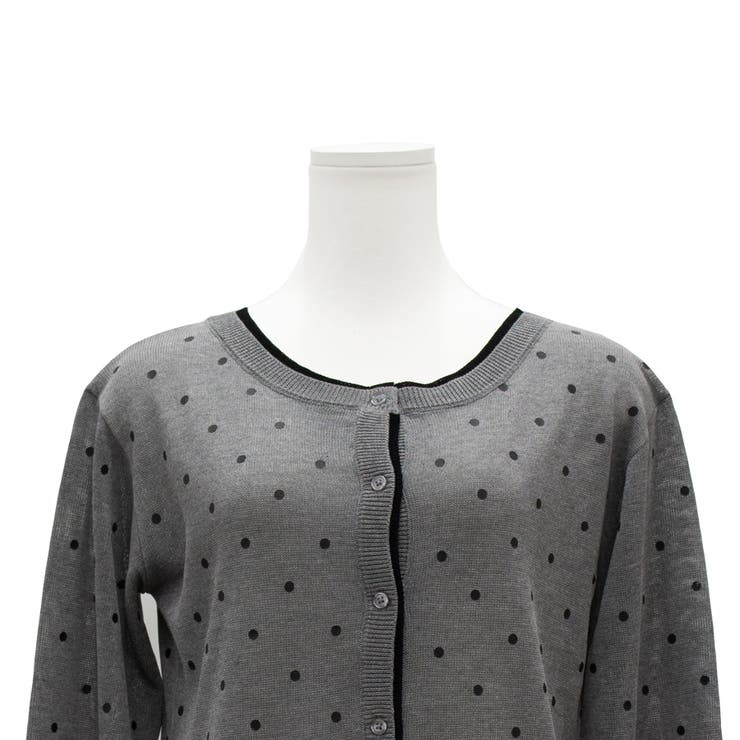 麻ライクドット配色カーデ | A.NATALY | 詳細画像15 