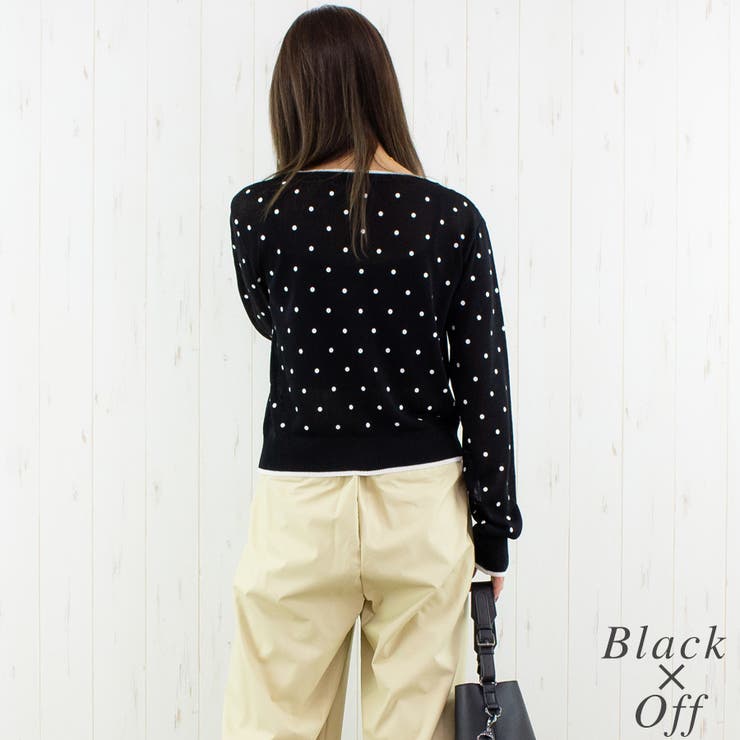 麻ライクドット配色カーデ | A.NATALY | 詳細画像8 