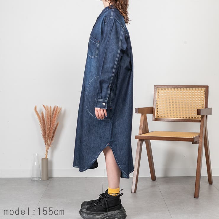 ヴィンテージ加工デニムワンピース | A.NATALY | 詳細画像5 