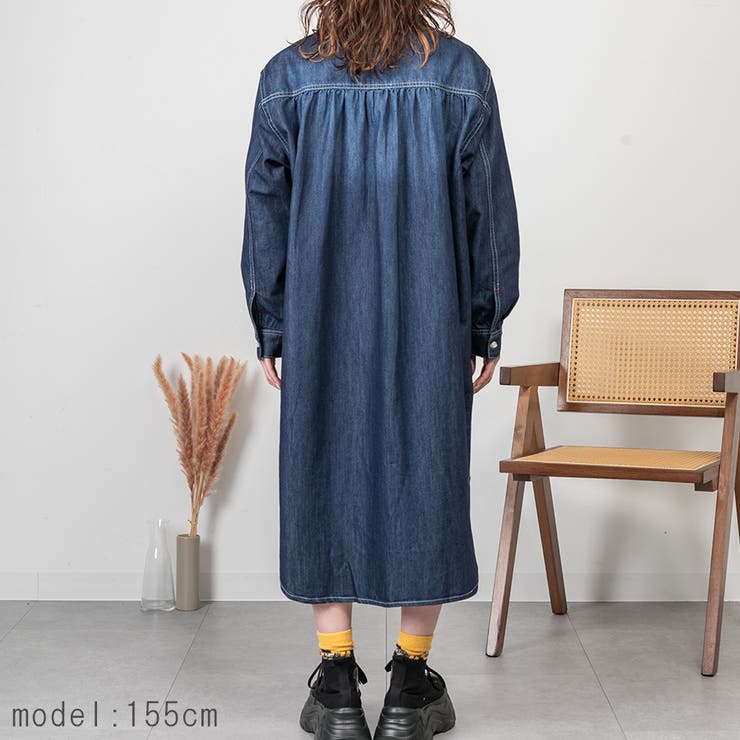 ヴィンテージ加工デニムワンピース | A.NATALY | 詳細画像7 