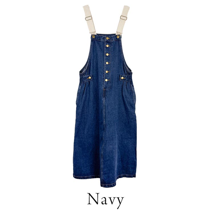 配色ショルダーデニムサロペットスカート | A.NATALY | 詳細画像8 