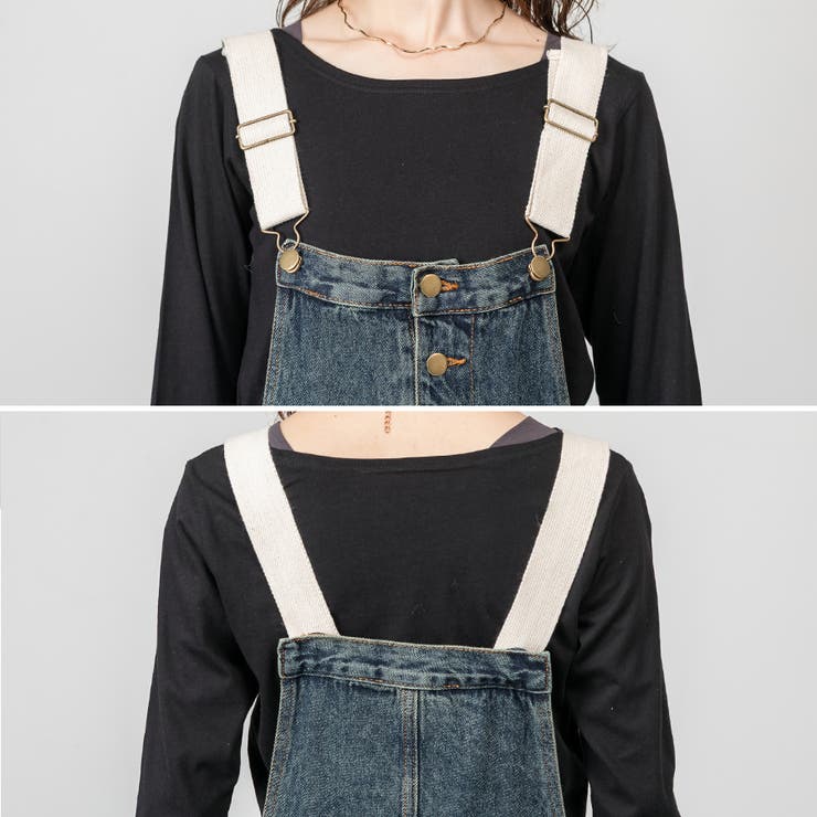 配色ショルダーデニムサロペットスカート | A.NATALY | 詳細画像11 