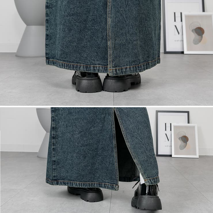 配色ショルダーデニムサロペットスカート | A.NATALY | 詳細画像13 