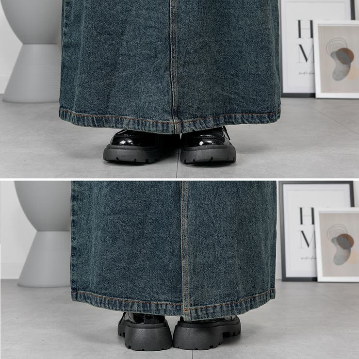 配色ショルダーデニムサロペットスカート | A.NATALY | 詳細画像14 