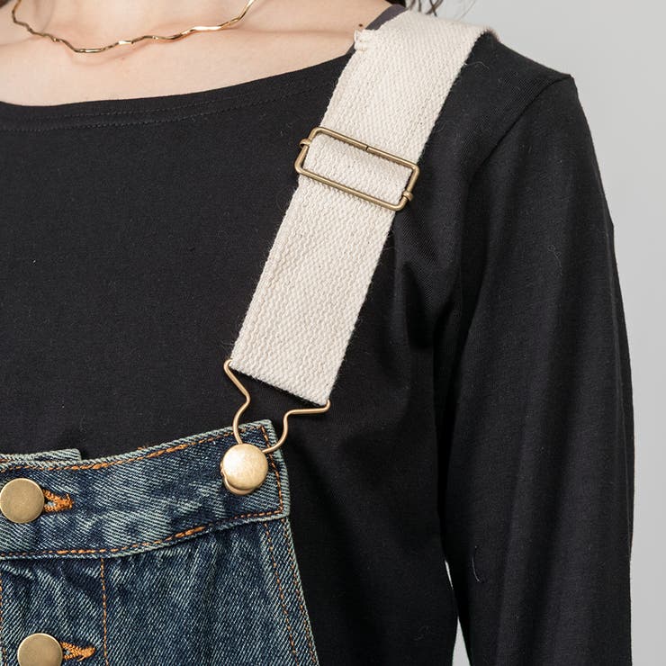 配色ショルダーデニムサロペットスカート | A.NATALY | 詳細画像16 