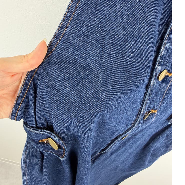 配色ショルダーデニムサロペットスカート | A.NATALY | 詳細画像17 