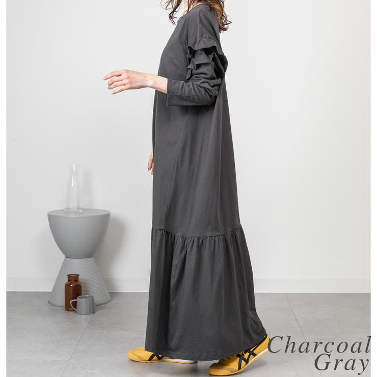 ダブルフリル長袖ワンピース | A.NATALY | 詳細画像7 