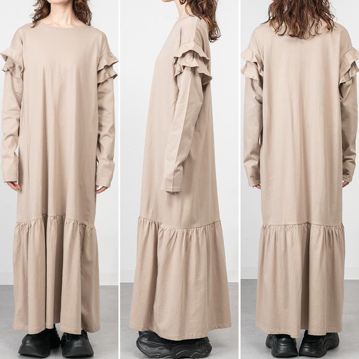 ダブルフリル長袖ワンピース | A.NATALY | 詳細画像13 