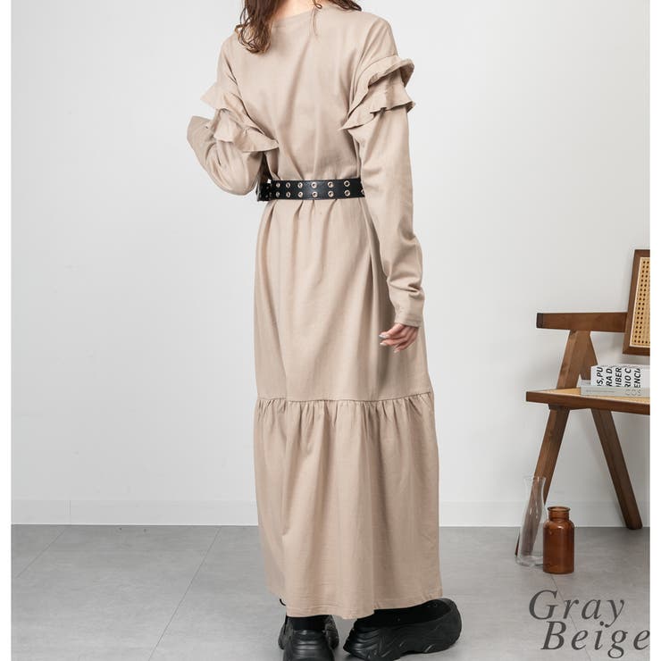 ダブルフリル長袖ワンピース | A.NATALY | 詳細画像6 