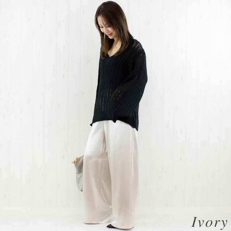 サテンルーズパンツ | A.NATALY | 詳細画像2 