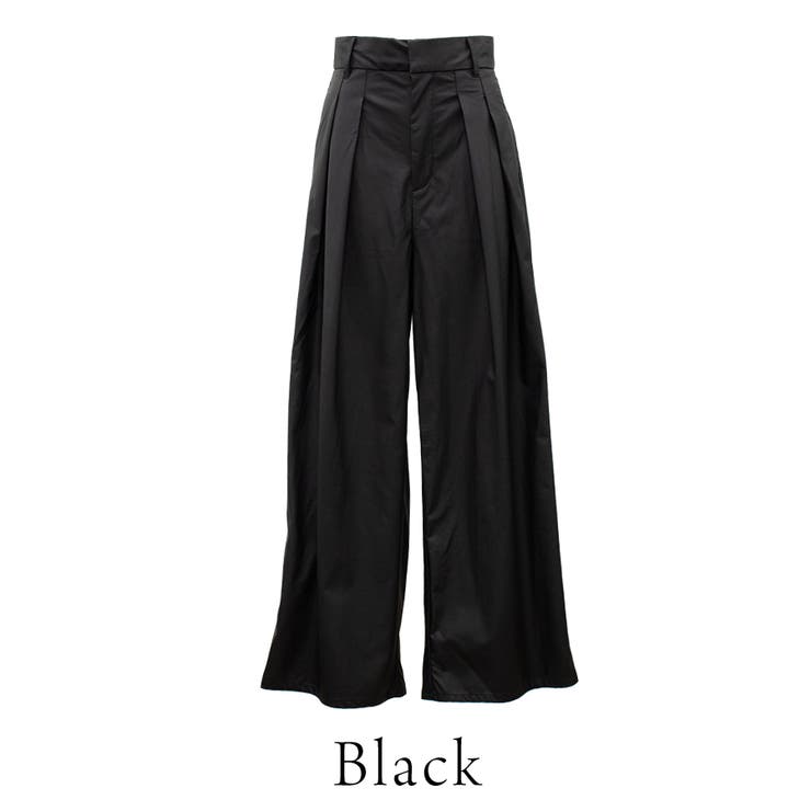 ウォッシャブルフェイクレザータックワイドパンツ | A.NATALY | 詳細画像16 