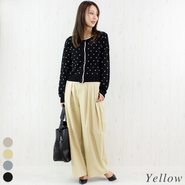 ウォッシャブルフェイクレザータックワイドパンツ | A.NATALY | 詳細画像4 