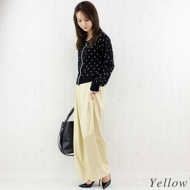 ウォッシャブルフェイクレザータックワイドパンツ | A.NATALY | 詳細画像5 