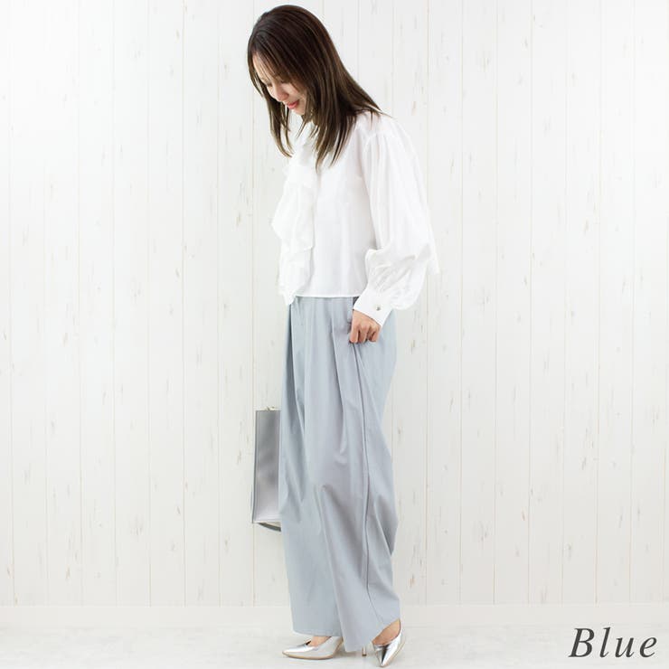 ウォッシャブルフェイクレザータックワイドパンツ | A.NATALY | 詳細画像8 