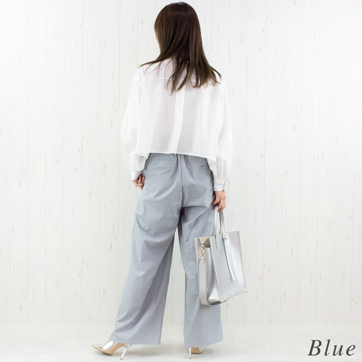 ウォッシャブルフェイクレザータックワイドパンツ | A.NATALY | 詳細画像9 